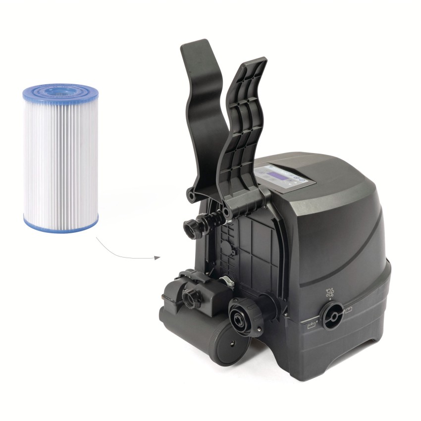 Pack Spa hinchable Chevron Deluxe 4 personas con 6 accesorios | INTEX