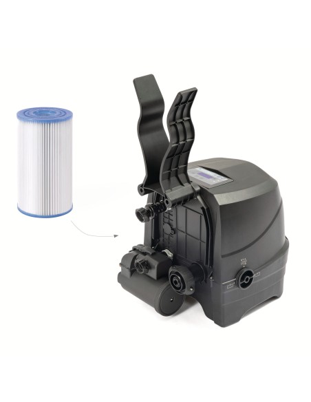 Pack Spa hinchable Greystone Deluxe 4 personas con 6 accesorios | INTEX