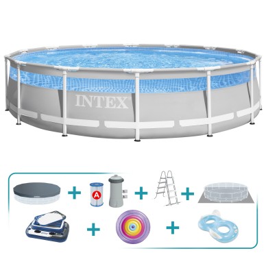Pack Piscina Prism Frame Ø427 cm 8 accesorios | INTEX