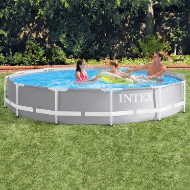 Pack piscina desmontable redonda Prism Frame Ø366x76 con 5 accesorios |INTEX 2