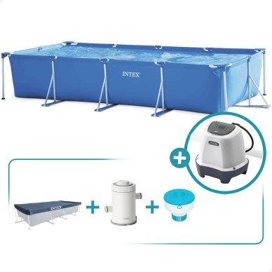 Pack Piscina Small Frame 220x450x84 cm 4 acc | INTEX