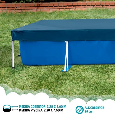 Pack Piscina desmontable rectangular Small Frame 450x220x84 cm 5 accesorios