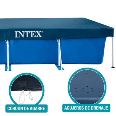 Pack Piscina desmontable rectangular Small Frame 450x220x84 cm 5 accesorios