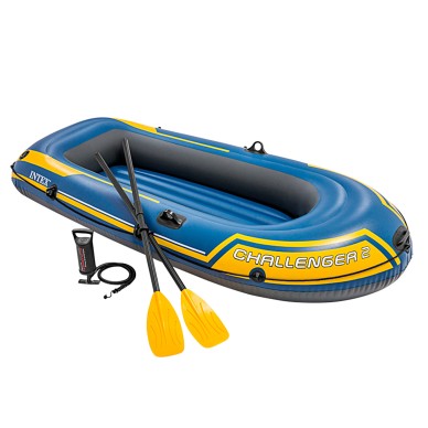 Barca hinchable Challenger 2 | Medidas: 236x114x41 cm | Con remos y bomba de hinchado