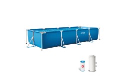 Piscina desmontable pequeña rectangular INTEX Metal Frame 2,2 metros