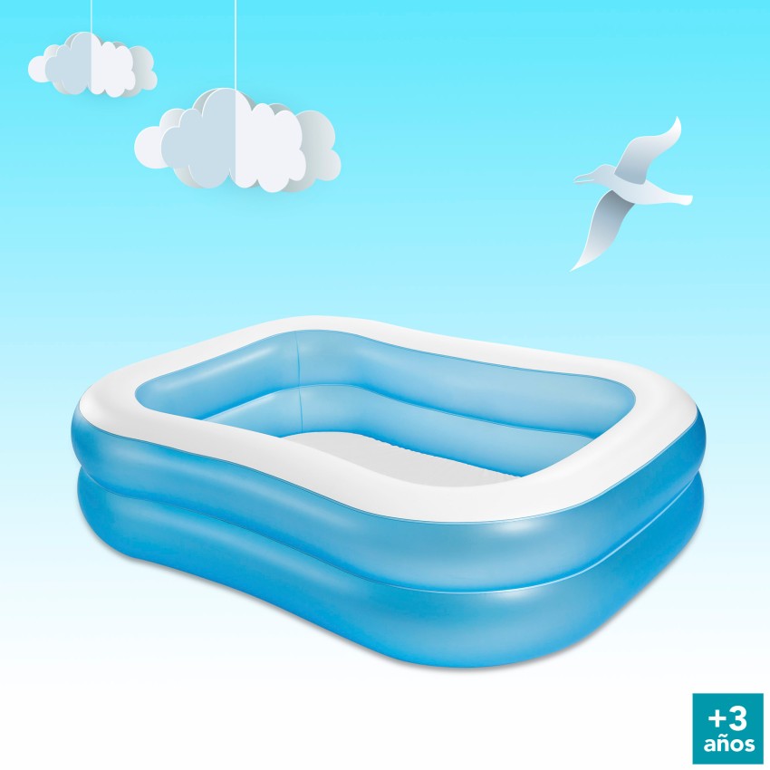 Piscina familiar hinchable con forma rectangular | INTEX