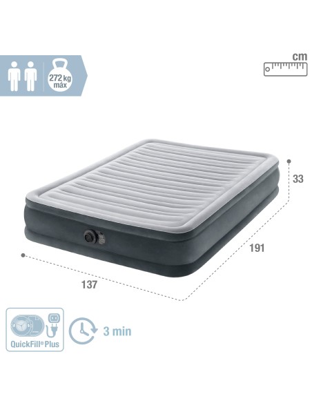 Cama de aire doble 137x191x33 cm | INTEX