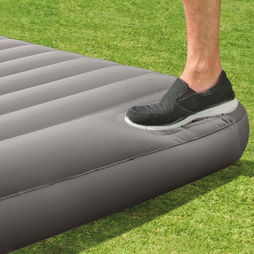 Colchón camping doble con hinchador de pie | INTEX