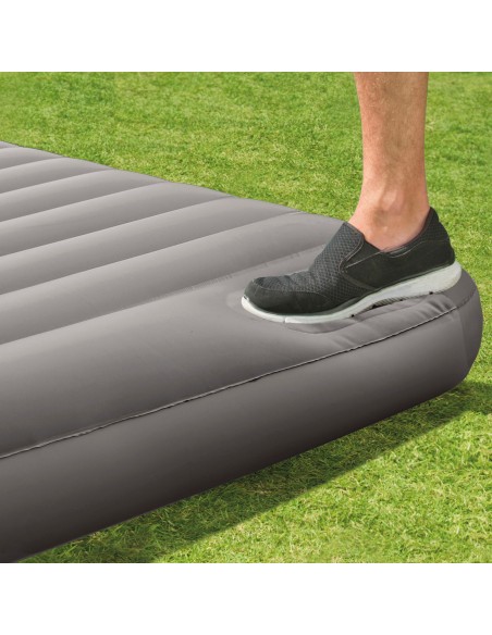 Colchón camping doble con hinchador de pie | INTEX