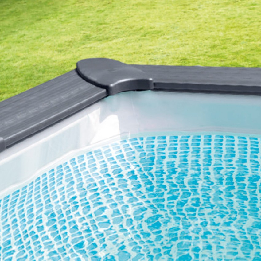 Piscina desmontable rectangular Graphite Gray Panel 6 metros | INTEX