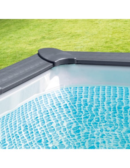 Piscina desmontable rectangular Graphite Gray Panel 6 metros | INTEX