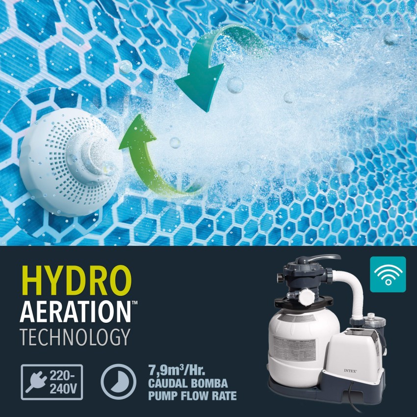 Piscina desmontable rectangular Graphite Gray Panel 6 metros | INTEX