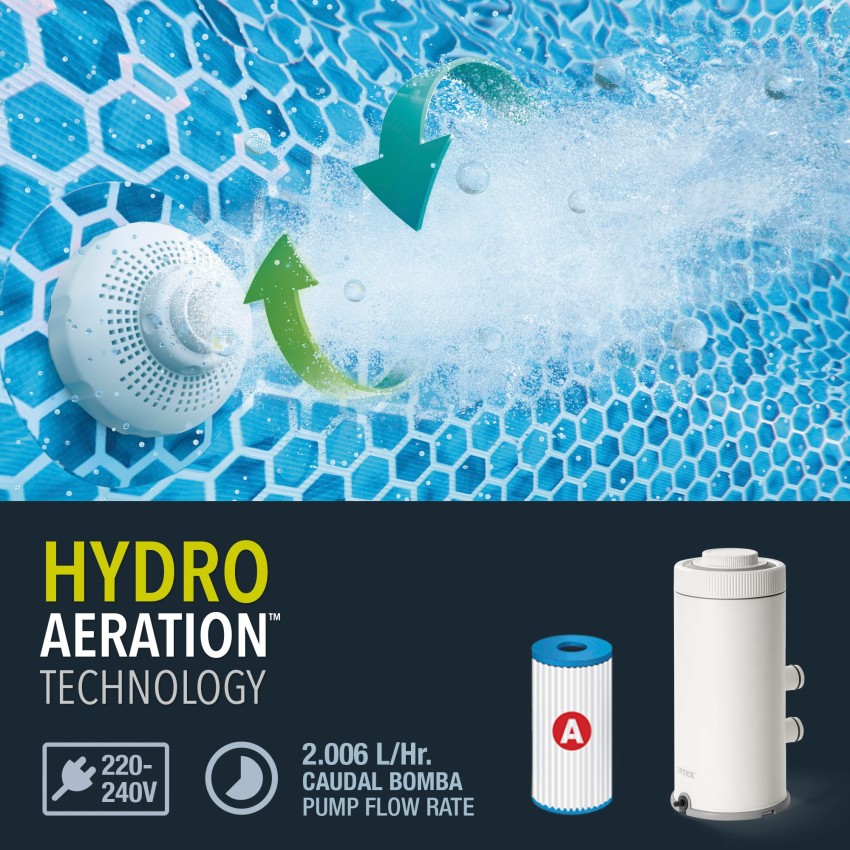 Piscina desmontable rectangular Clearview con depuradora | Intex.es