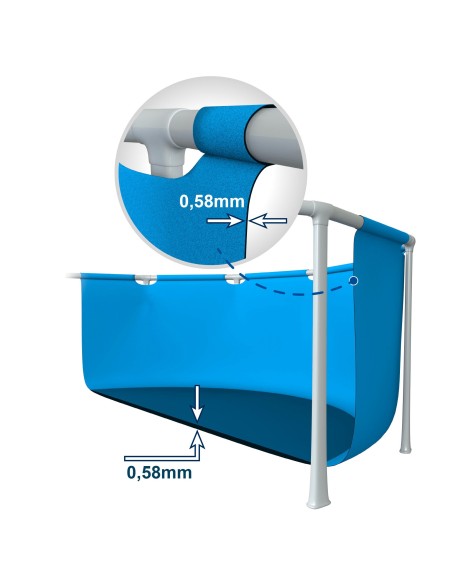 Piscina desmontable rectangular Clearview con depuradora | Intex.es