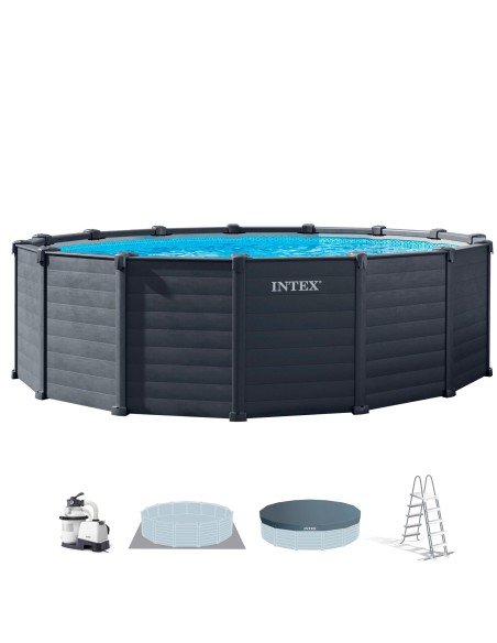 Piscina desmontable D478x124 cm depuradora de arena | INTEX