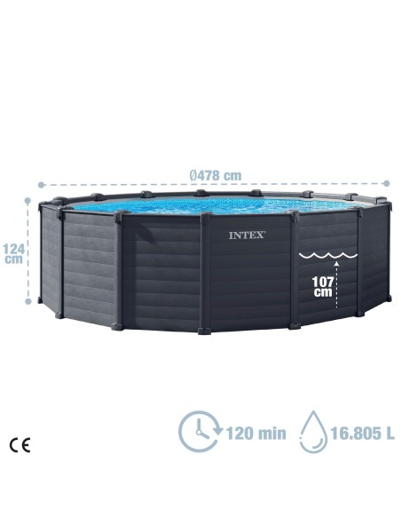 Piscina desmontable D478x124 cm depuradora de arena | INTEX