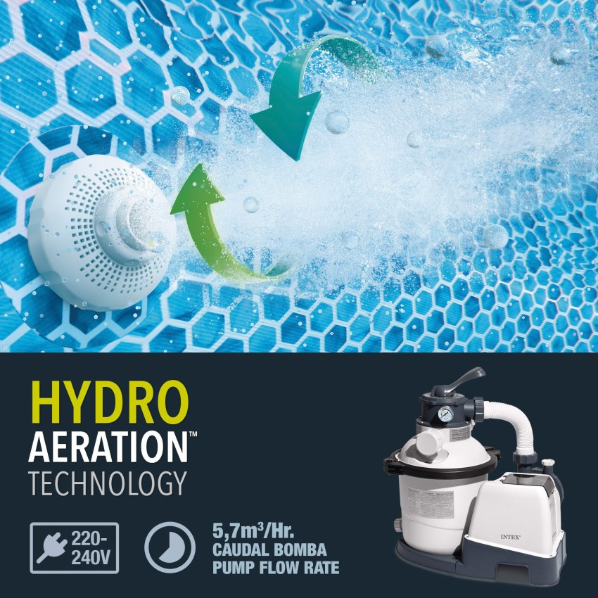 Piscina desmontable D478x124 cm depuradora de arena | INTEX