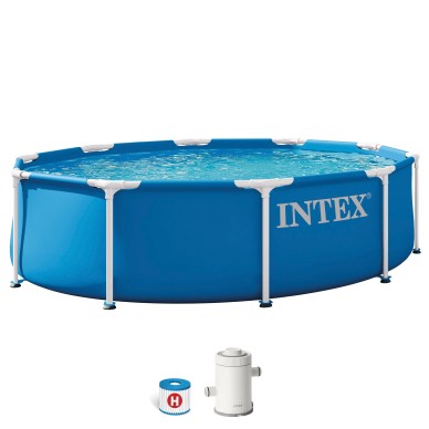 Piscina desmontable circular Metal Frame D305x76 cm | INTEX