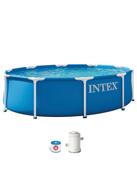 Piscina desmontable circular Metal Frame D305x76 cm | INTEX