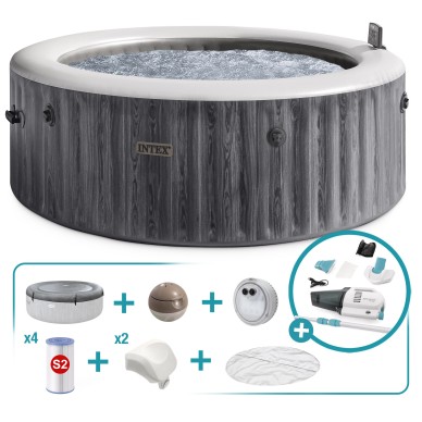 Pack Spa hinchable circular Greywood Ø216x71 7 acc | INTEX