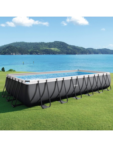 Pack Piscina desmontable rectangular Ultra XTR de 7 metros con depuradora de arena y 5 accesorios | INTEX