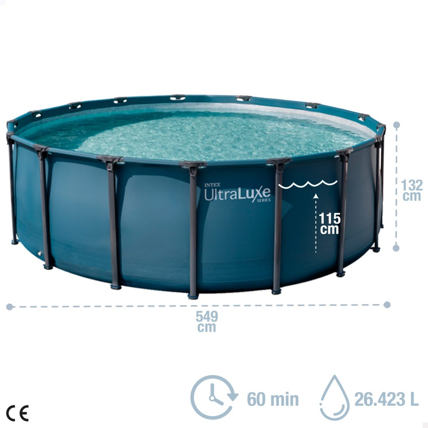 Piscina desmontable D549x132 cm depuradora y accesorios | INTEX