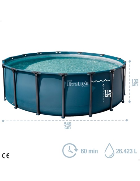 Piscina desmontable D549x132 cm depuradora y accesorios | INTEX