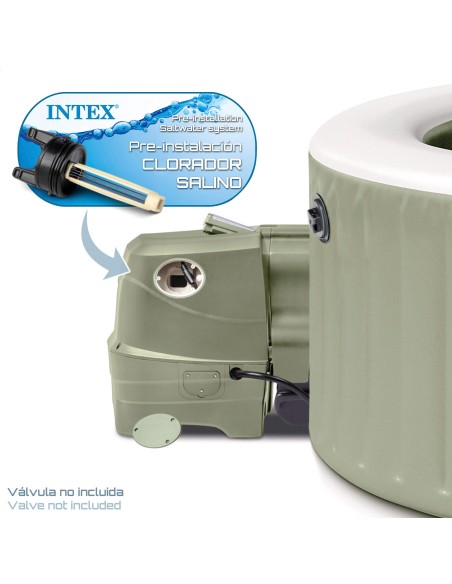 Spa hinchable PureSpa Burbujas Verde Oliva 4 personas | INTEX
