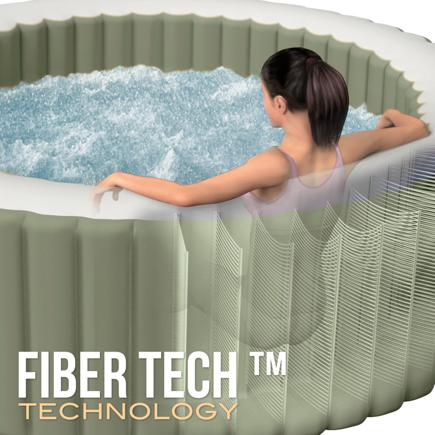 Spa hinchable PureSpa Burbujas Verde Oliva 4 personas | INTEX