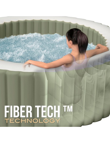 Spa hinchable PureSpa Burbujas Verde Oliva 4 personas | INTEX