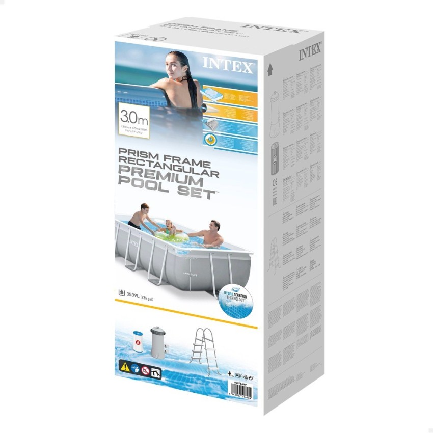 Pack Piscina Prism Frame 300x175x80 cm 5 accesorios | INTEX