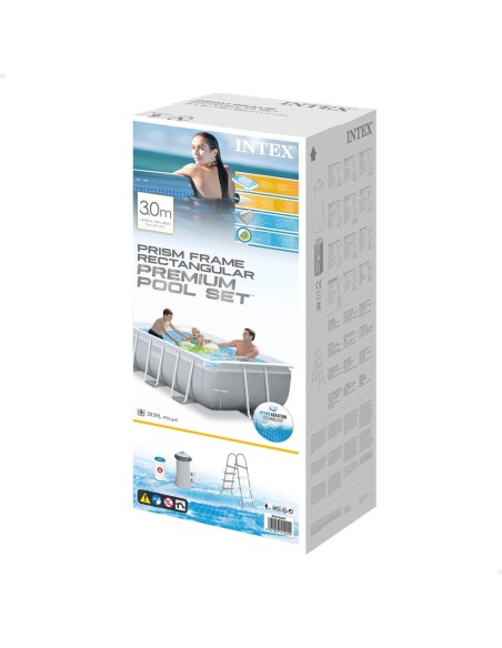 Pack Piscina Prism Frame 300x175x80 cm 5 accesorios | INTEX