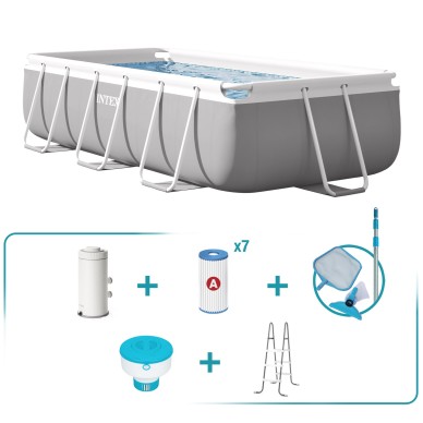 Pack Piscina Prism Frame 300x175x80 cm 5 accesorios | INTEX