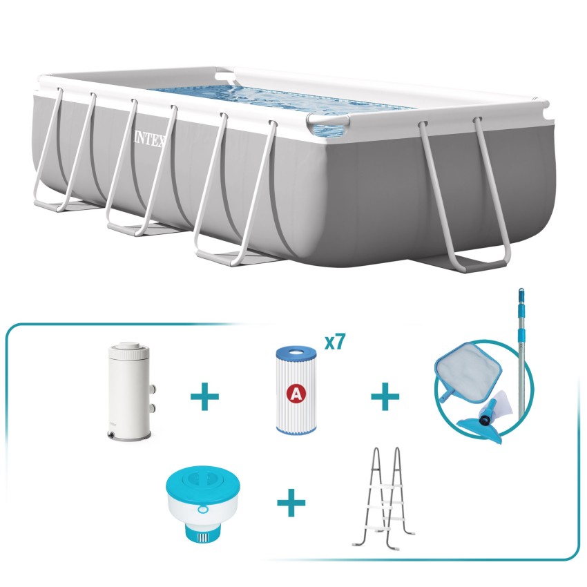 Pack Piscina Prism Frame 300x175x80 cm 5 accesorios | INTEX