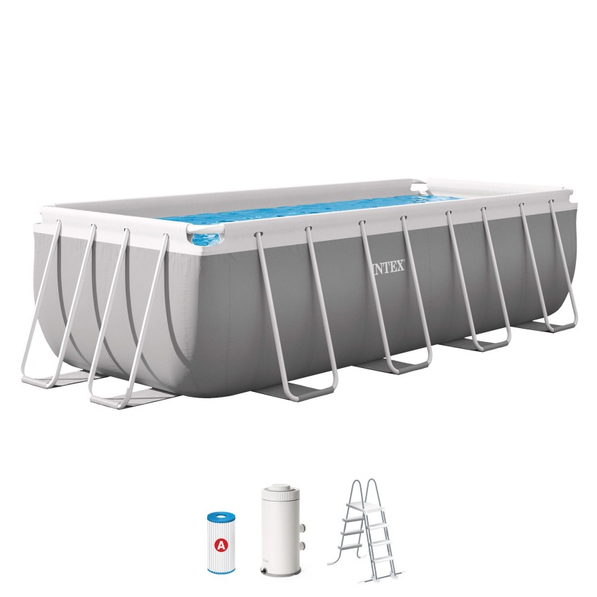 Pack Piscina Prism Frame 400x200x122 cm 5 accesorios | INTEX