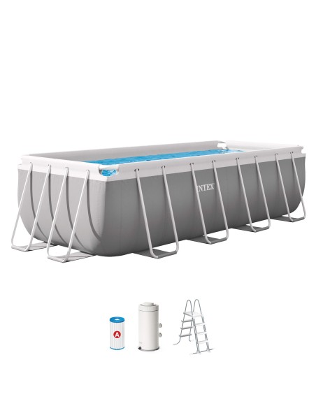 Pack Piscina Prism Frame 400x200x122 cm 5 accesorios | INTEX