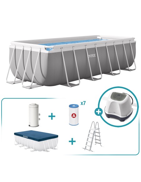 Pack Piscina Prism Frame 400x200x122 cm 5 accesorios | INTEX