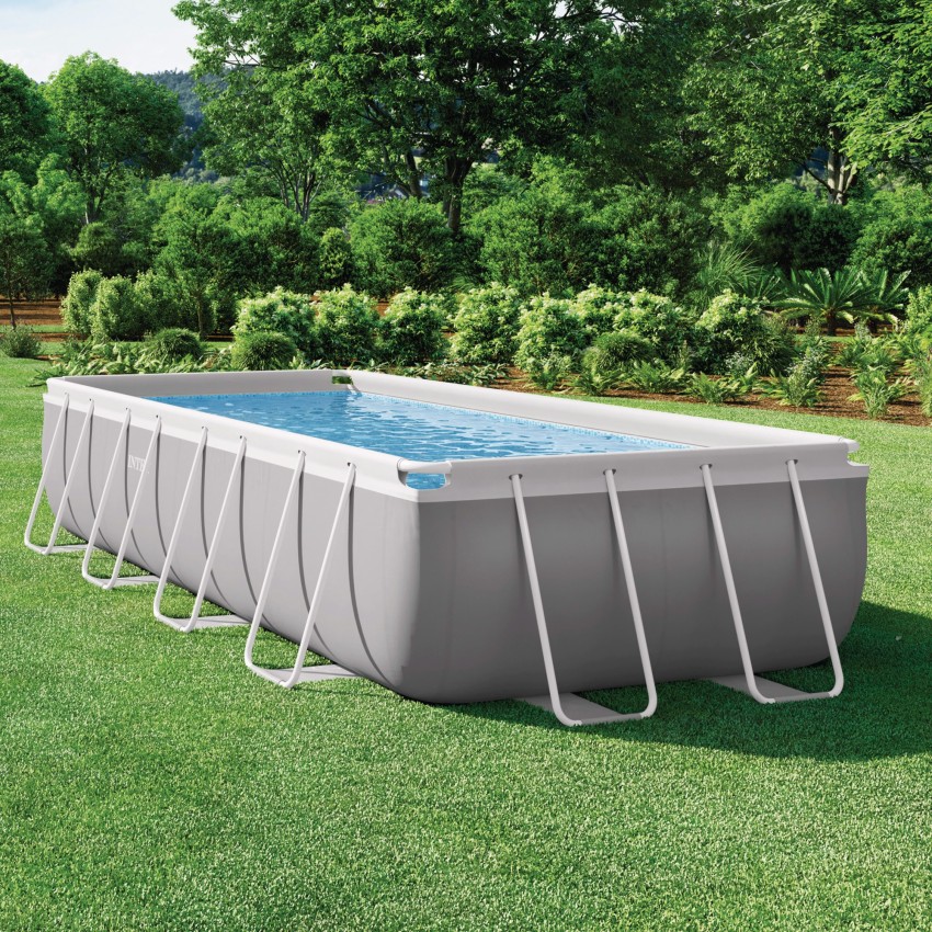 Pack Piscina Prism Frame 488x244x107 cm 7 accesorios | INTEX