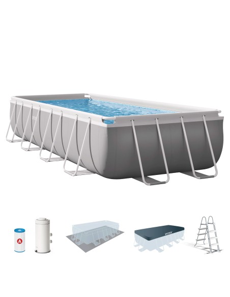Pack Piscina Prism Frame 488x244x107 cm 7 accesorios | INTEX