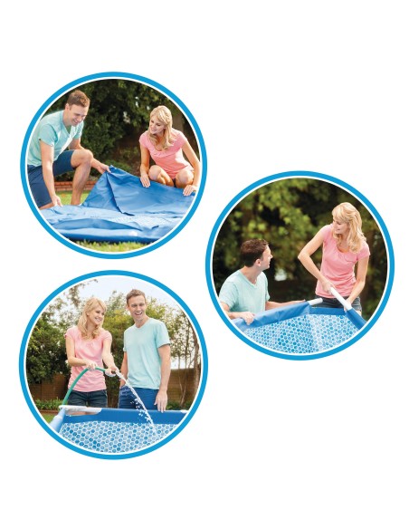 Pack Piscina Small Frame 300x200x75 cm 3 accesorios | INTEX