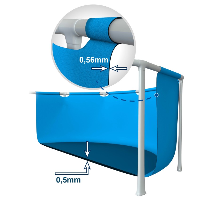 Pack Piscina Small Frame 300x200x75 cm 3 accesorios | INTEX