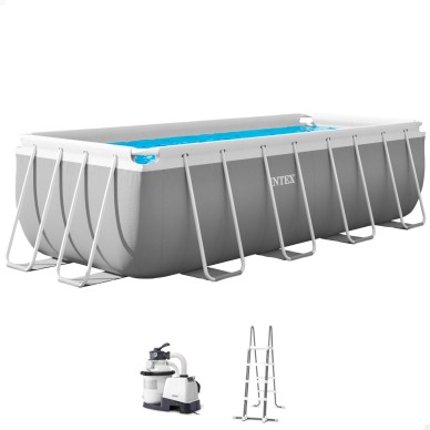 Pack Piscina Prism Frame 400x200x122 cm con 5 accesorios | INTEX 2