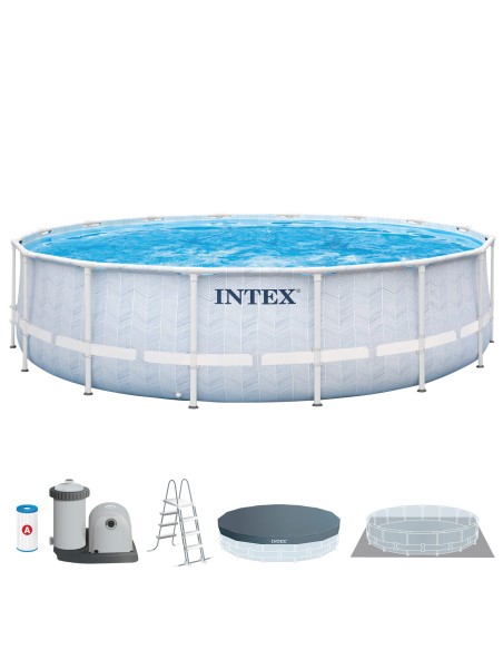 Piscina desmontable redonda modelo Chevron con depuradora | Intex.es