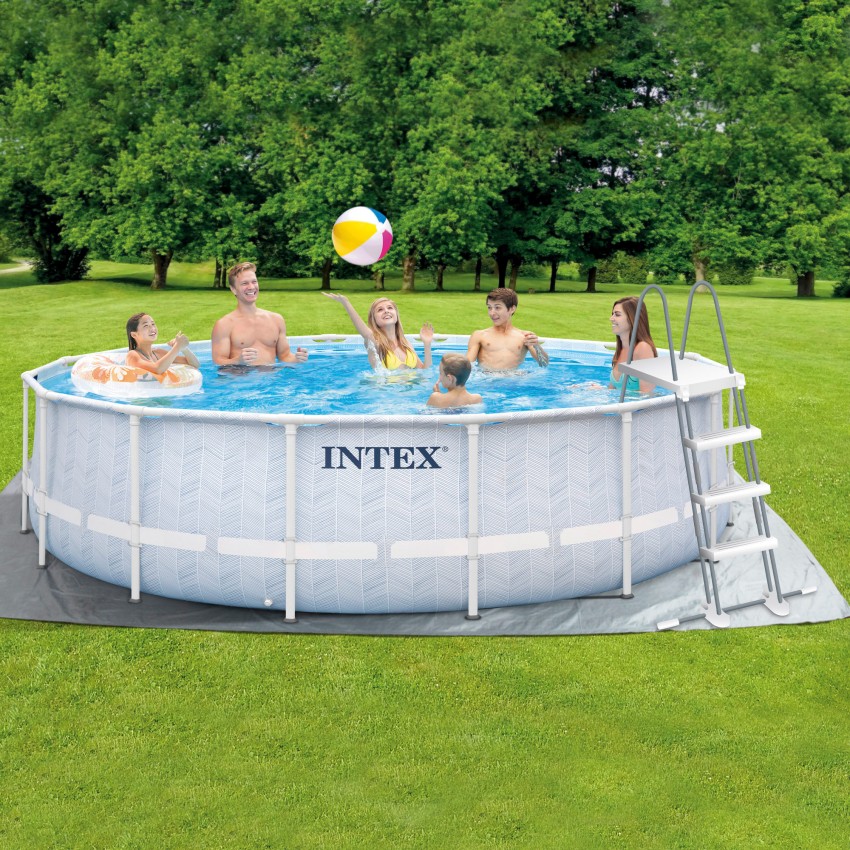 Piscina desmontable redonda modelo Chevron con depuradora | Intex.es