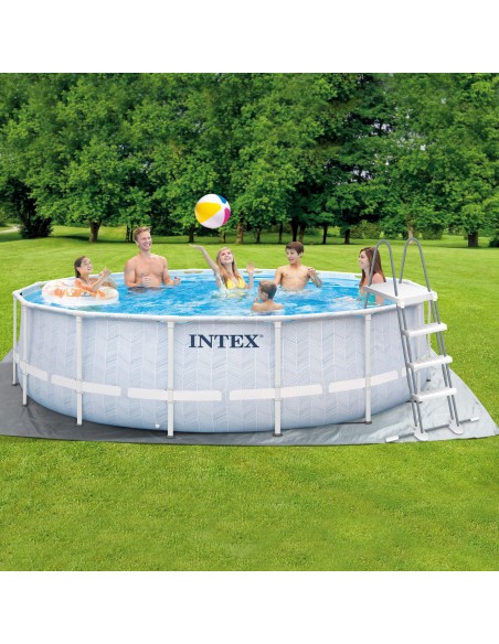 Piscina desmontable redonda modelo Chevron con depuradora | Intex.es