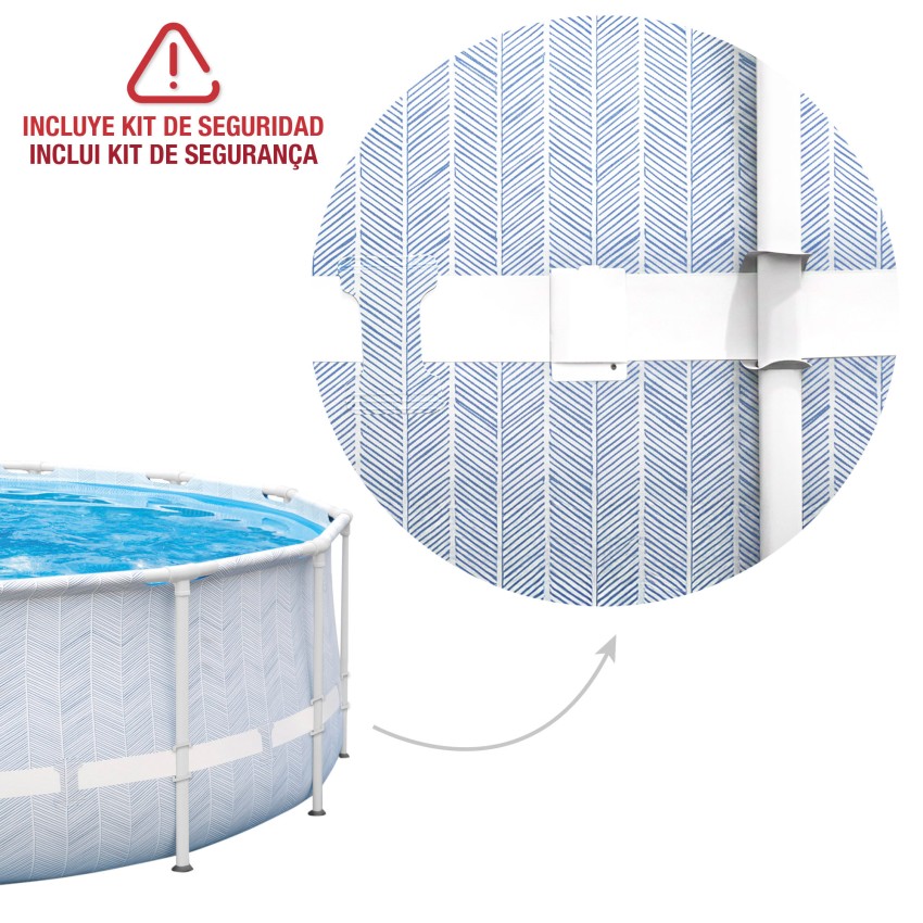 Piscina desmontable redonda modelo Chevron con depuradora | Intex.es