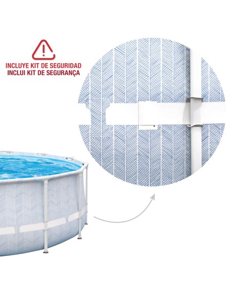 Piscina desmontable redonda modelo Chevron con depuradora | Intex.es