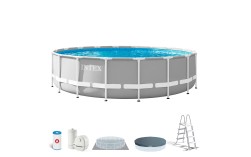 Piscina desmontable INTEX Prism Frame Greywood 4,6 metros + depuradora