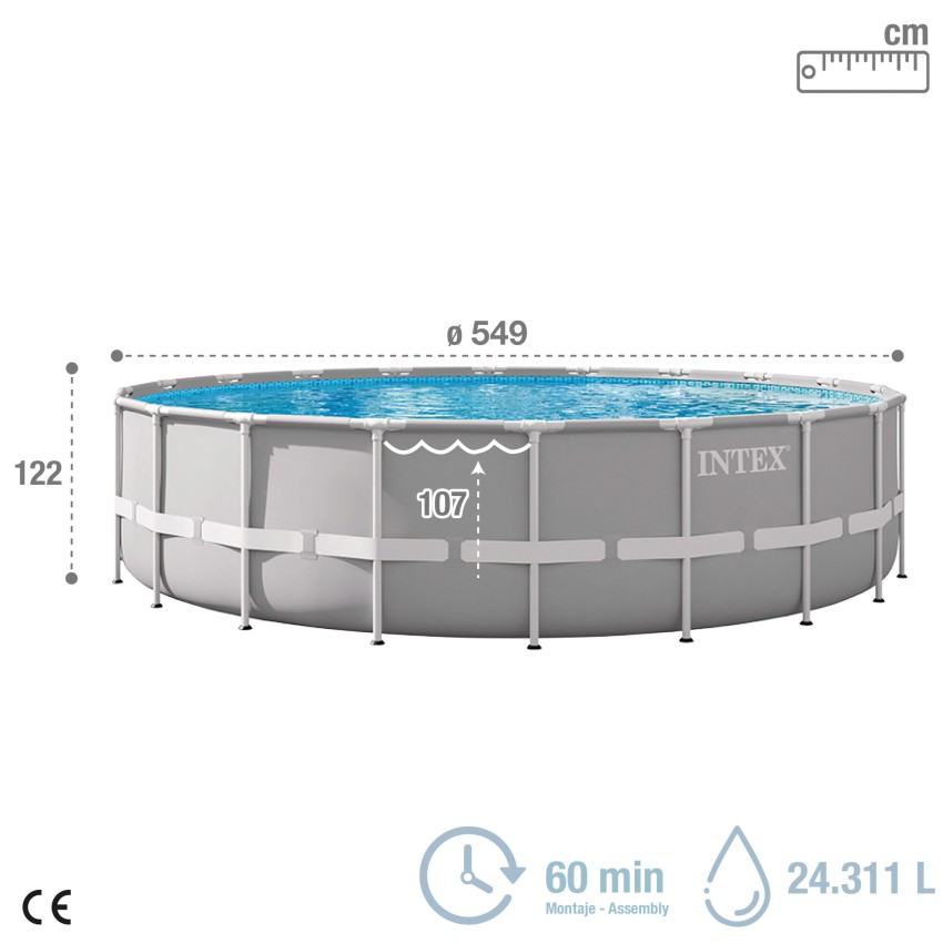 Piscinas Prism Frame - Piscinas desmontables redondas | Intex.es