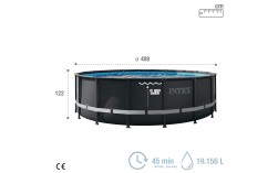 Piscina desmontable redonda INTEX Ultra XTR Frame 6 metros con depuradora